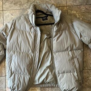 Large ZARA HEAVY DUTY PUFFER JACKET
